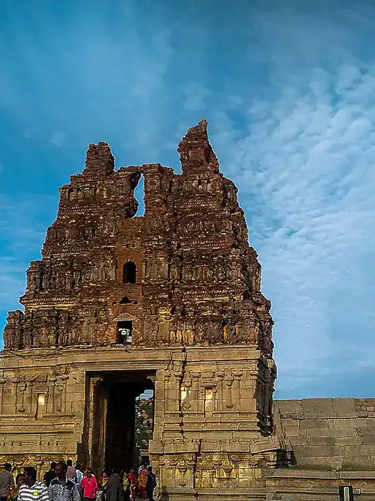 Stone gopuram of the Vittala Temple complex in Hampi, Karnataka